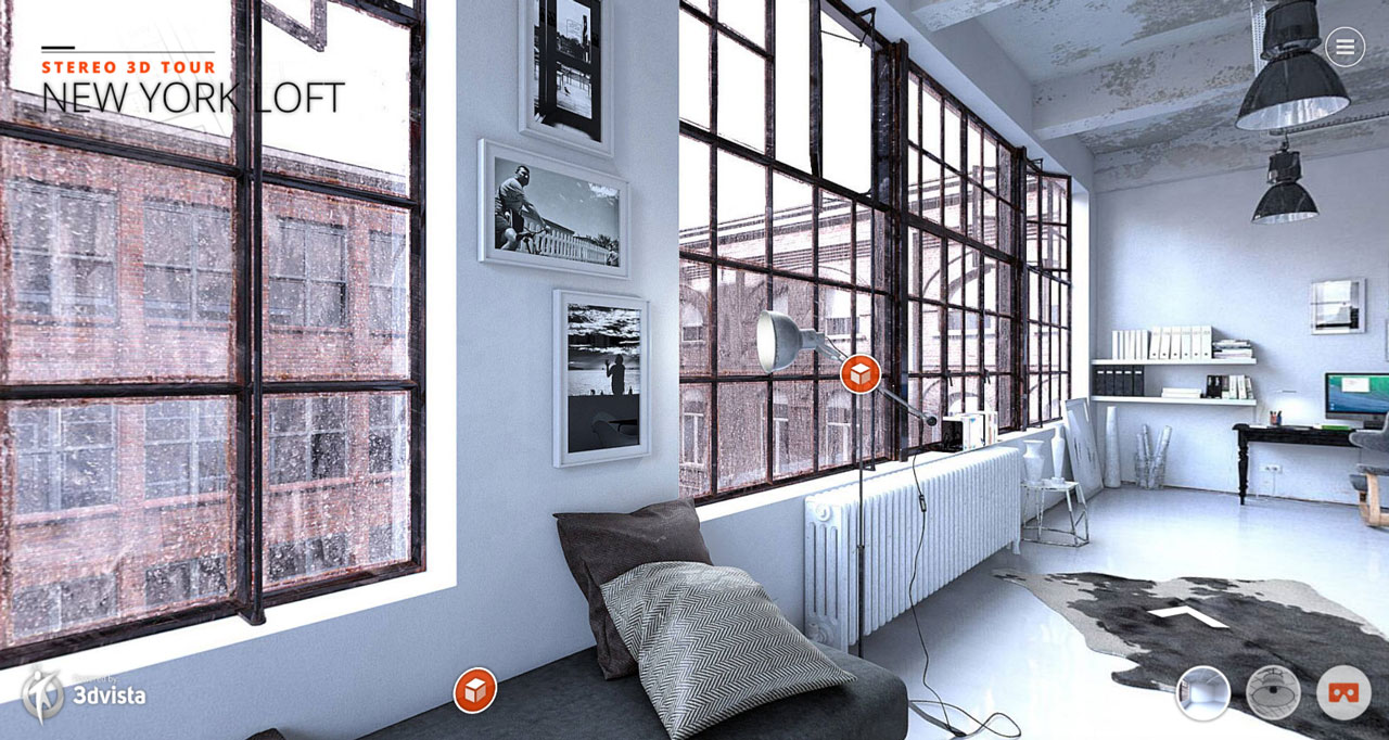 New York loft stereo 3d tour demo